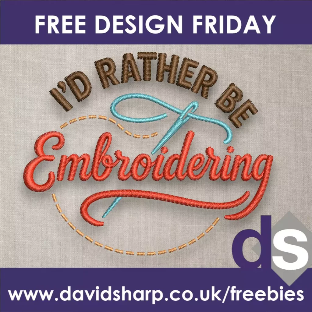 I'd rather be embroidering.